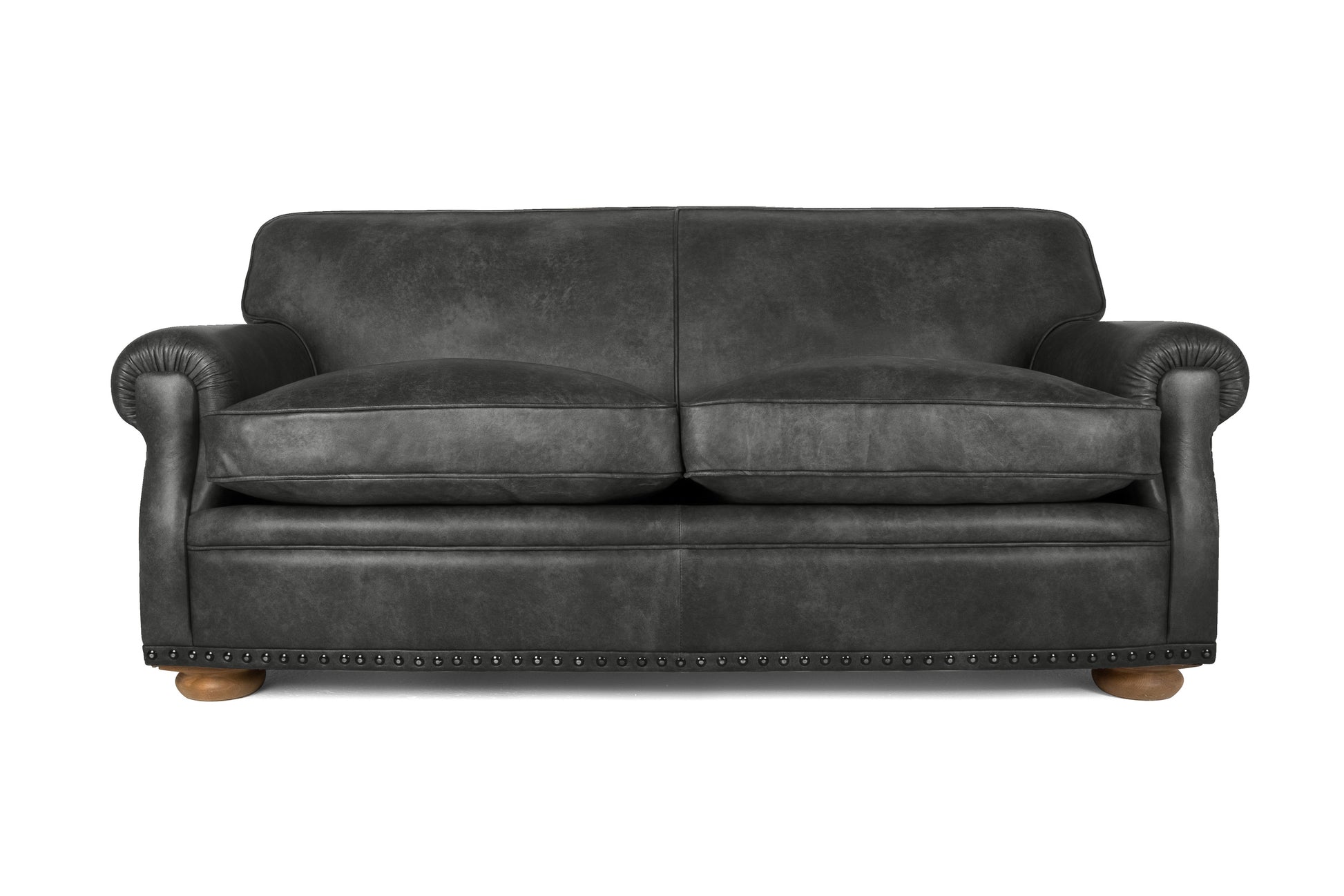 Old Boot Sofas Parisian Sofa Hobnail Leather Graphite