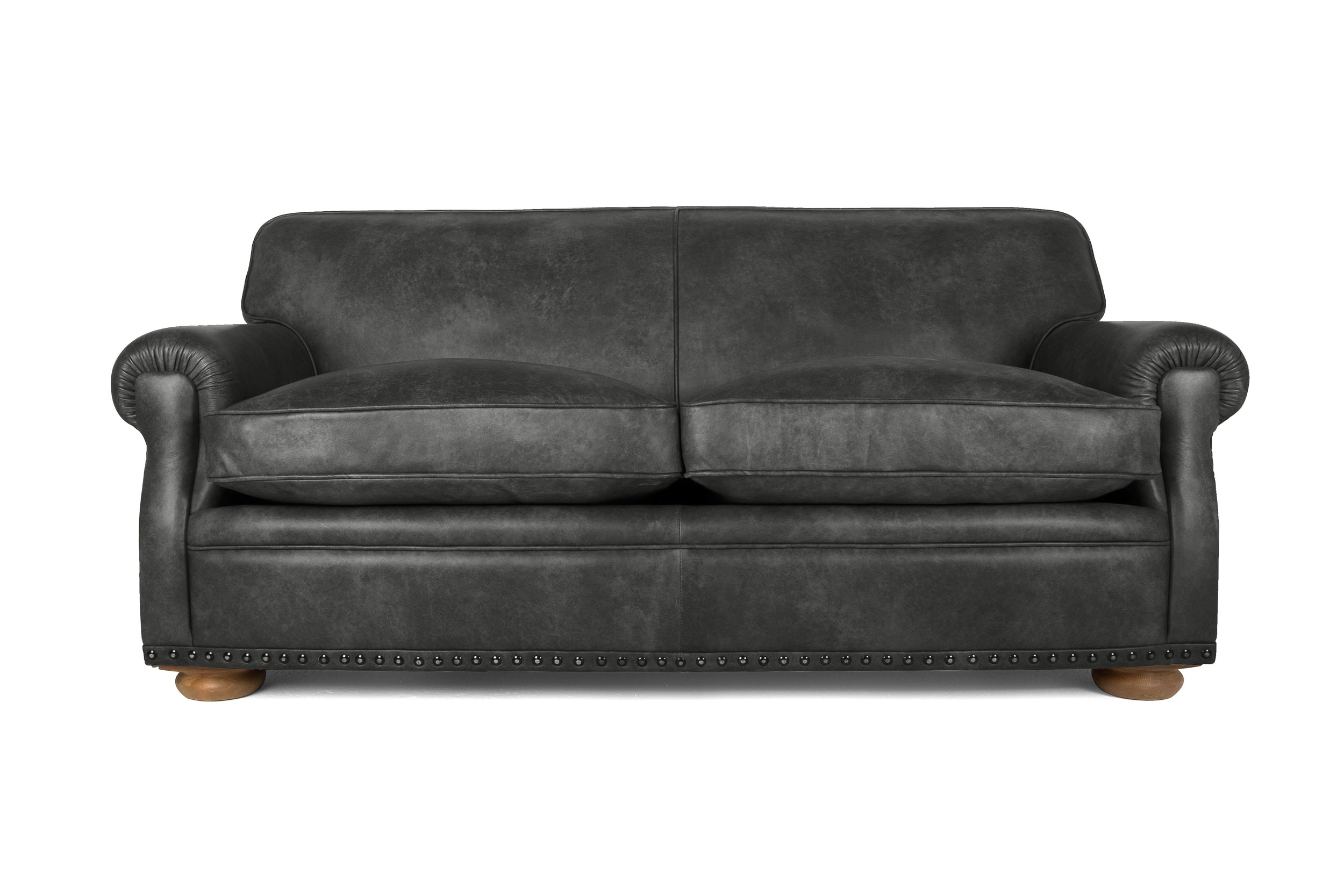 Old Boot Sofas Parisian Sofa Hobnail Leather Graphite