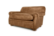 Old Boot Sofas Parisian Love Seat in Hobnail Leather Lush