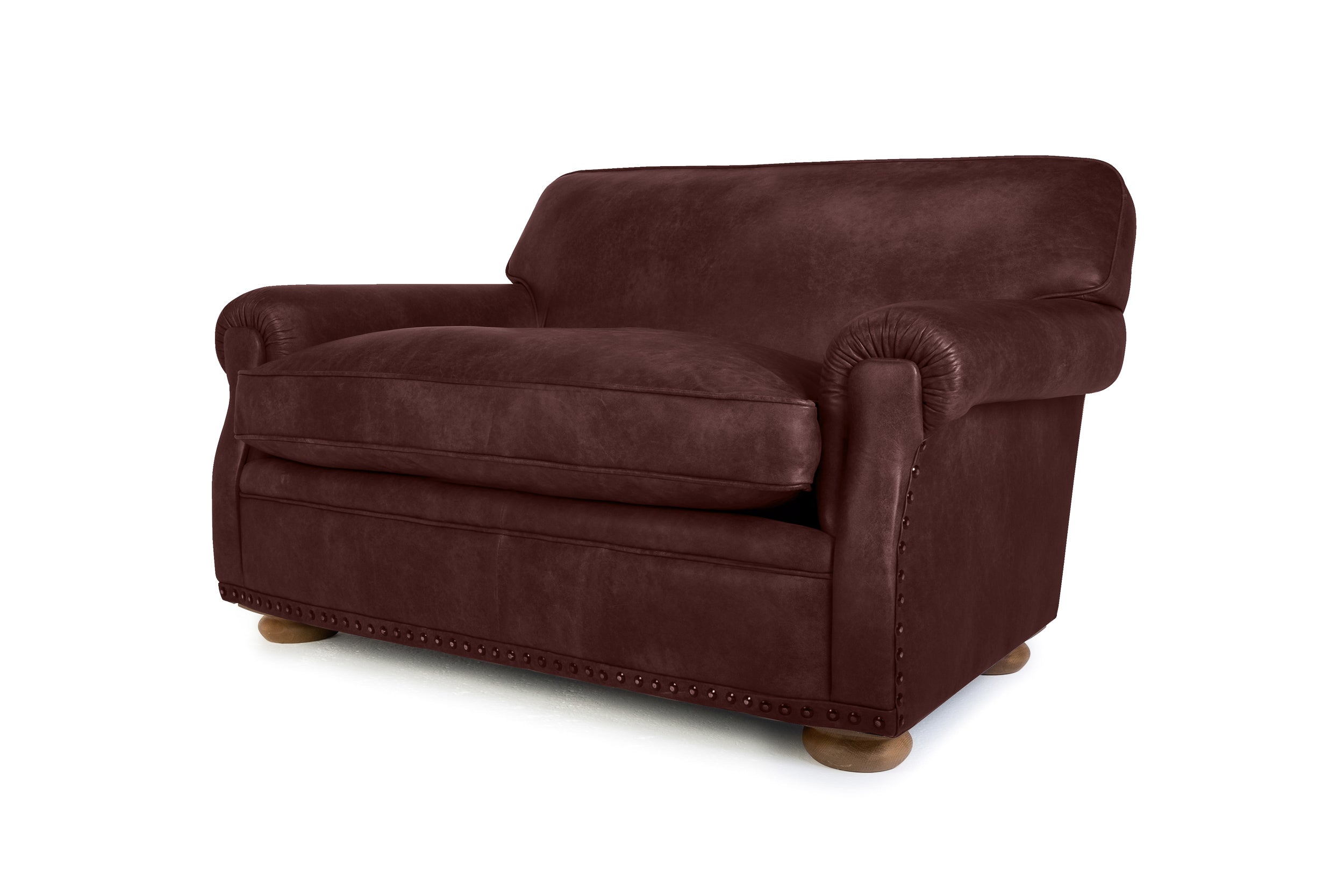 Old Boot Sofas Parisian Love Seat Hobnail Leather Rugger