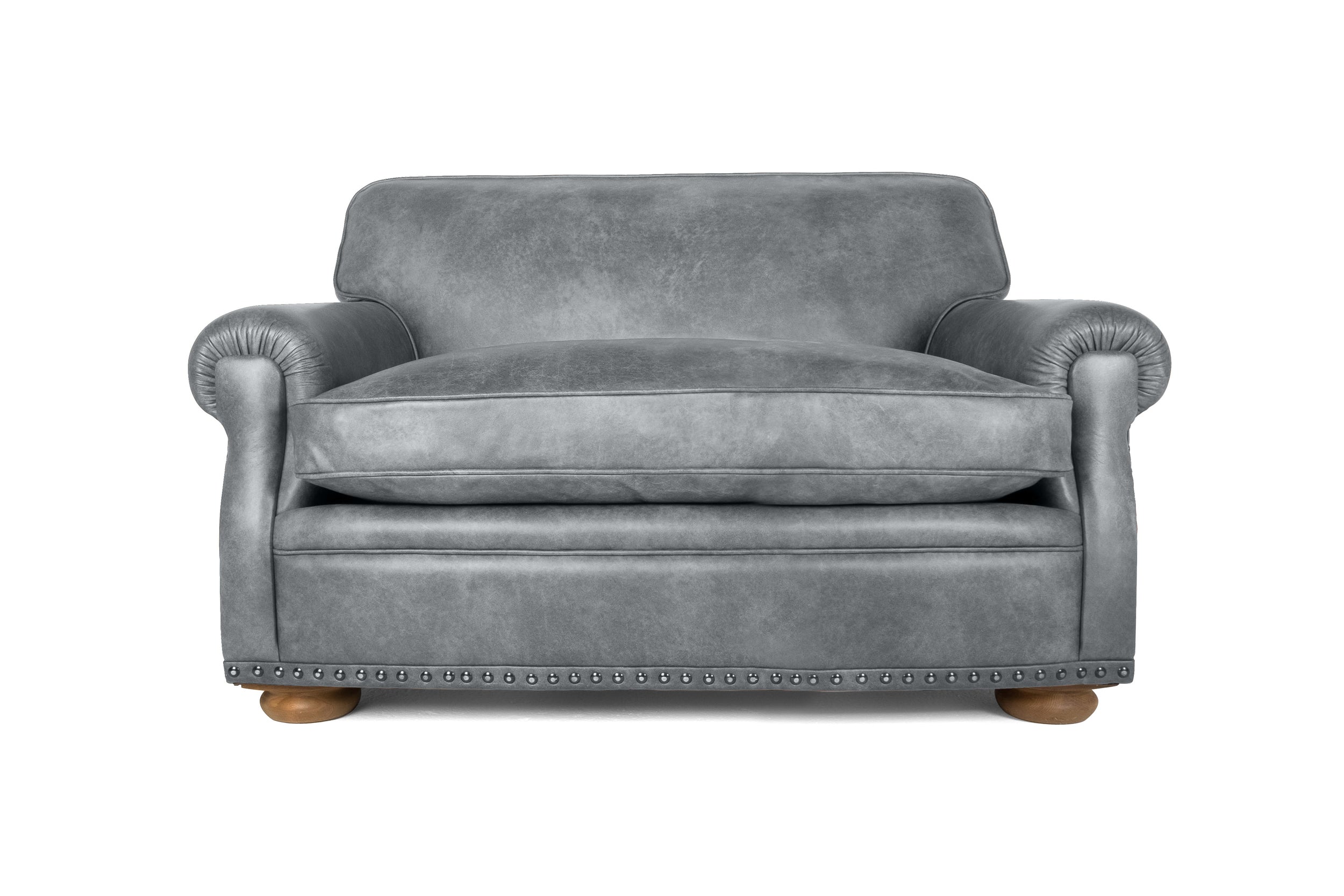 Old Boot Sofas Parisian Love Seat Vintage Leather Grey
