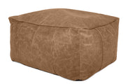 Old Boot Sofas Pod Bean Bag Grand Footstool in Vintage Leather Tan
