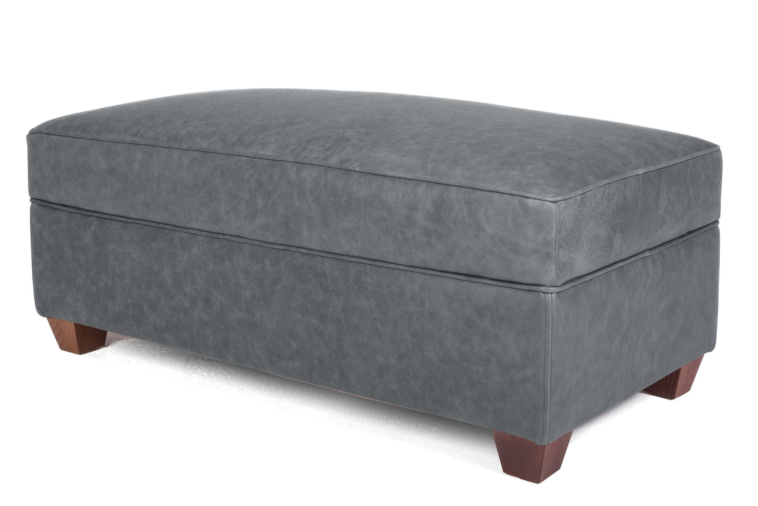 Old Boot Sofas Pennyworth Footstool Vintage Leather Grey