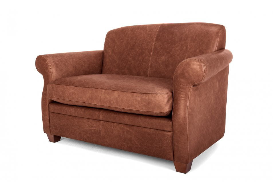 Old Boot Sofas Pennyworth Love Seat Hobnail Leather Mocca