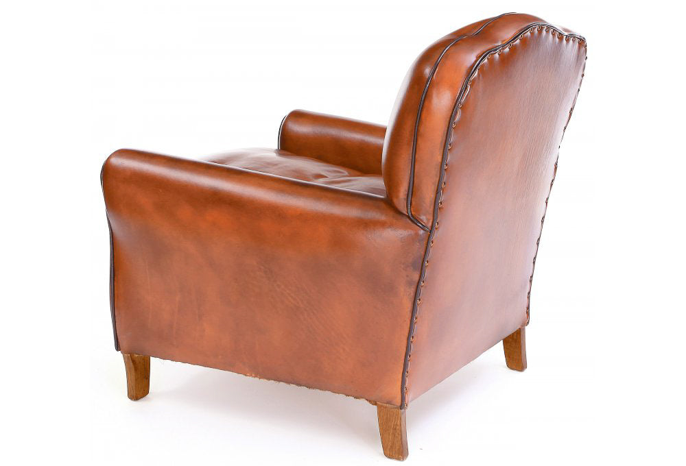 Old Boot Sofas Poppy Armchair in Original Leather Caramel