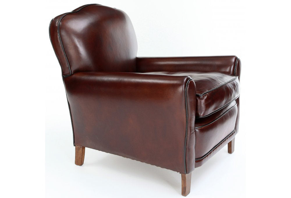 Old Boot Sofas Poppy Armchair in Original Leather Chocolate