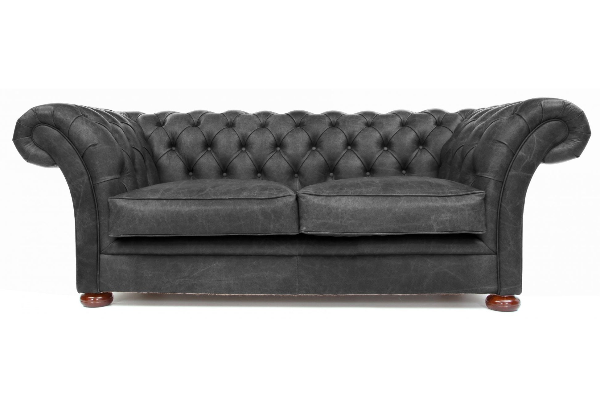 Old Boot Sofas Scholar Sofa Hobnail Leather Graphite