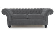 Old Boot Sofas Scholar 3 Seater Sofa in Aged Velvet Ash