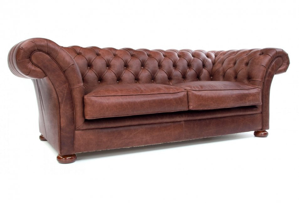 Old Boot Sofas Scholar Sofa Hobnail Leather Conker
