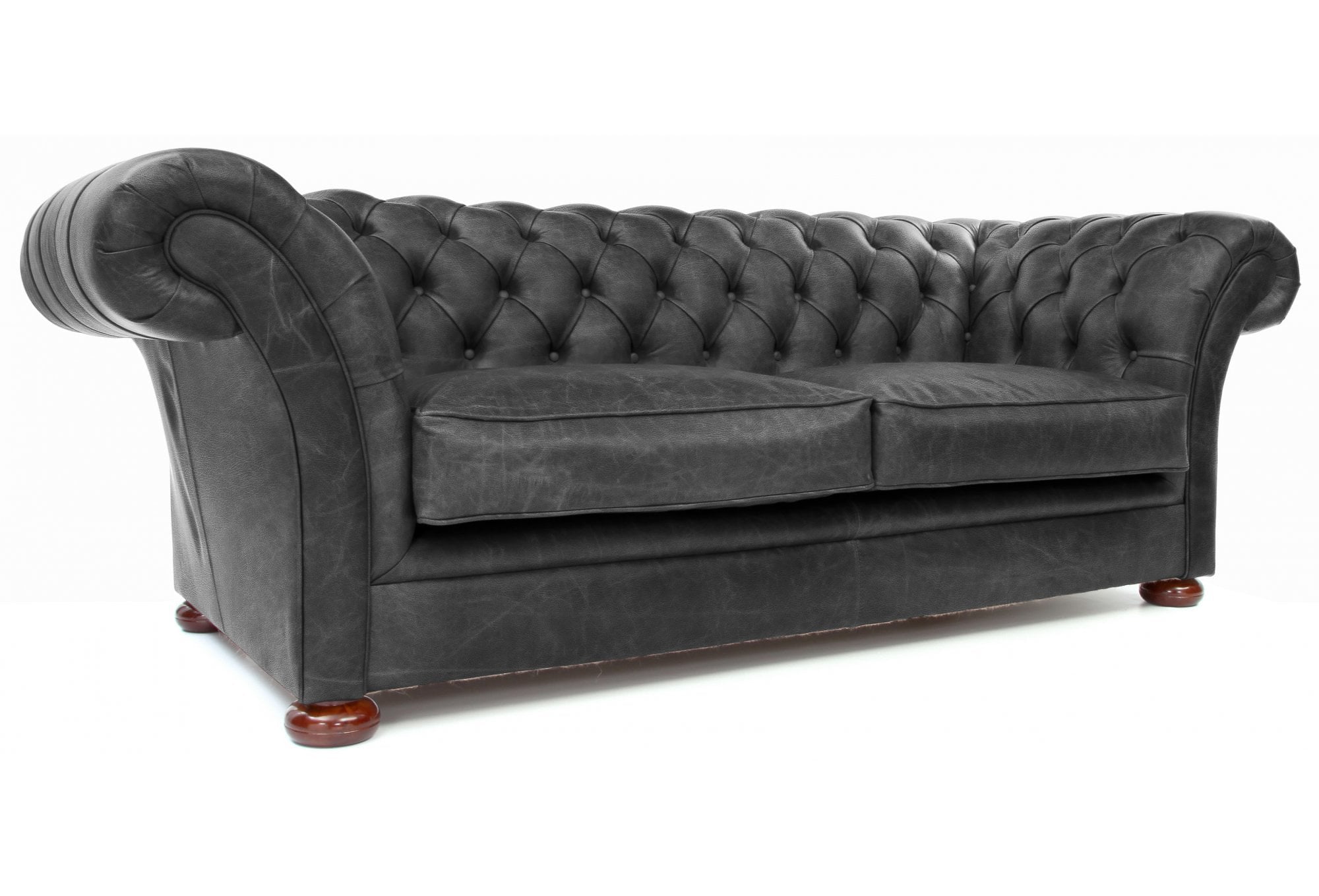 Old Boot Sofas Scholar Sofa Hobnail Leather Graphite