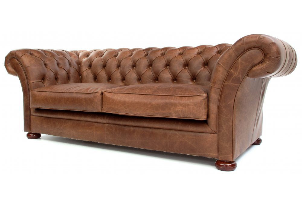 Old Boot Sofas Scholar 3 Seater Sofa in Vintage Leather Tan