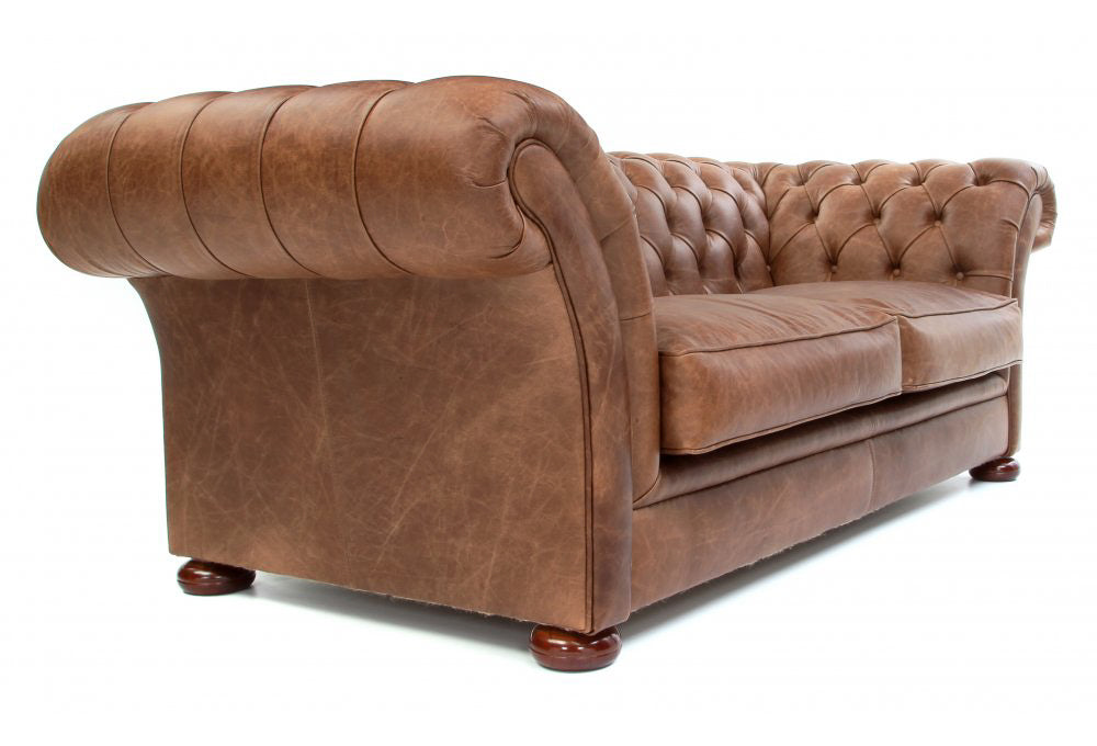 Old Boot Sofas Scholar 3 Seater Sofa in Vintage Leather Tan