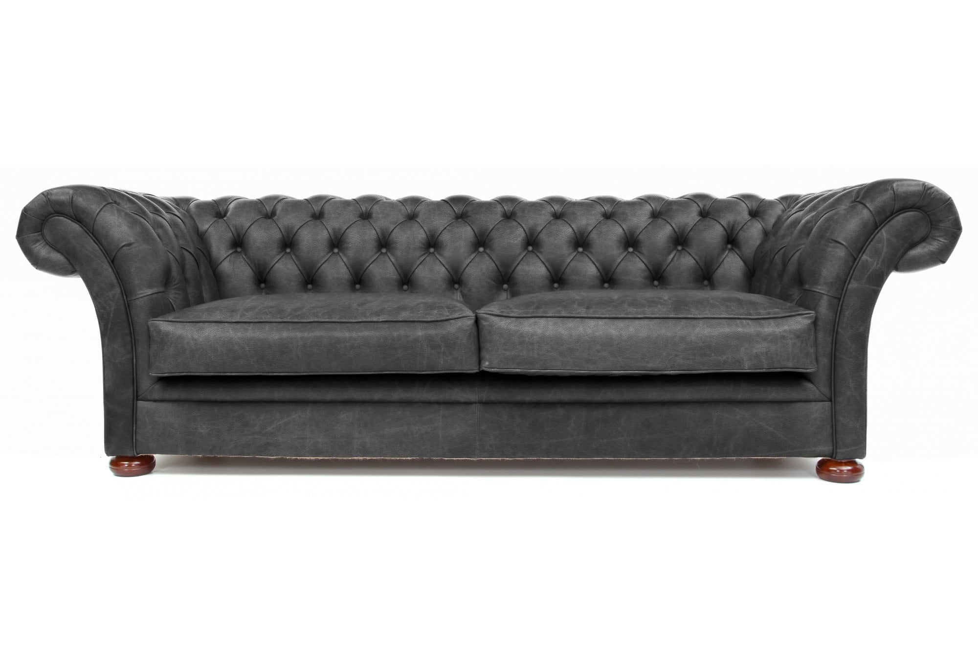 Old Boot Sofas Scholar Sofa Hobnail Leather Graphite