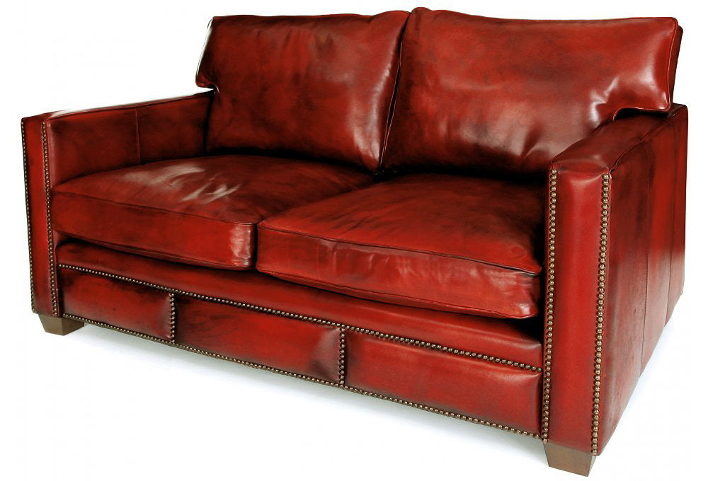 Old Boot Sofas Spitalfield Sofa in Original Leather Red