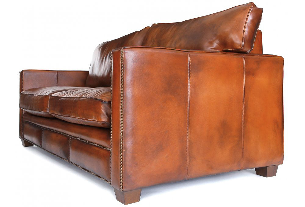 Old Boot Sofas Spitalfield 3 Seater Sofa in Original Leather Caramel