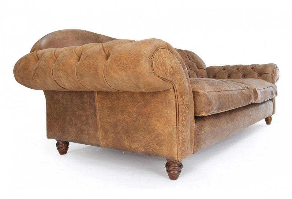 Old Boot Sofas St George 3 Seater Sofa in Rustic Leather Buckskin