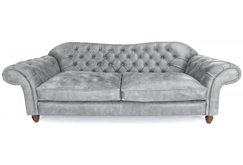 Old Boot Sofas St George Sofa Rustic Leather Pebble