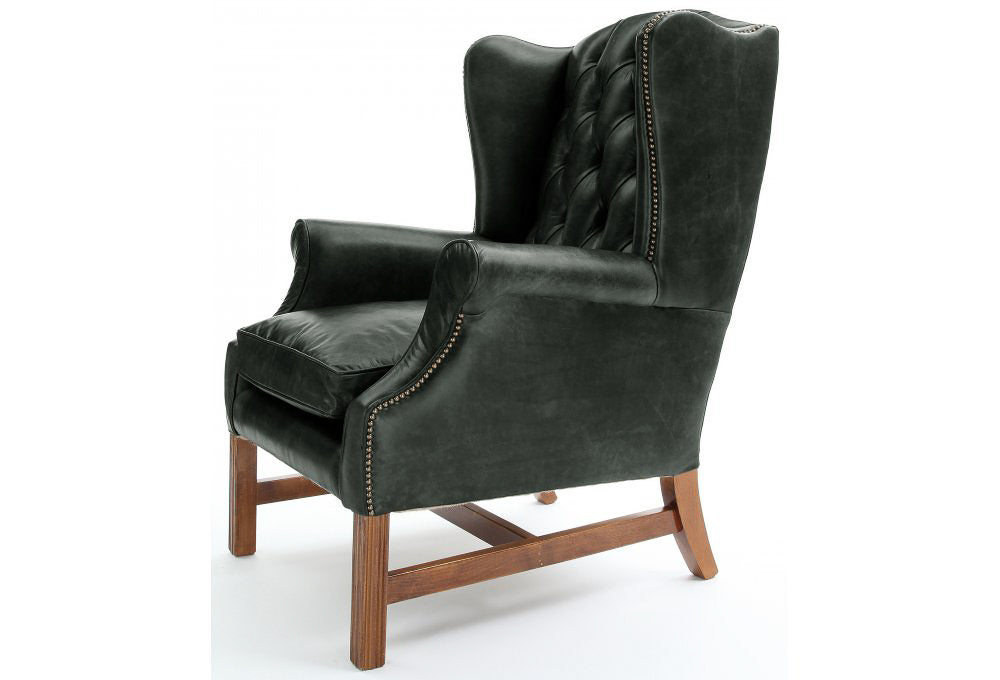 Old Boot Sofas Spectator Armchair in Vintage Leather Black