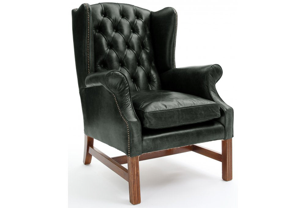 Old Boot Sofas Spectator Armchair Vintage Leather Black
