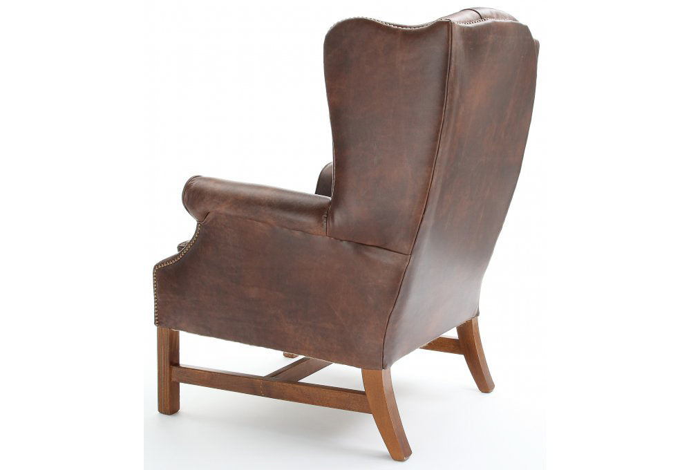 Old Boot Sofas Spectator Armchair in Vintage Leather Brown