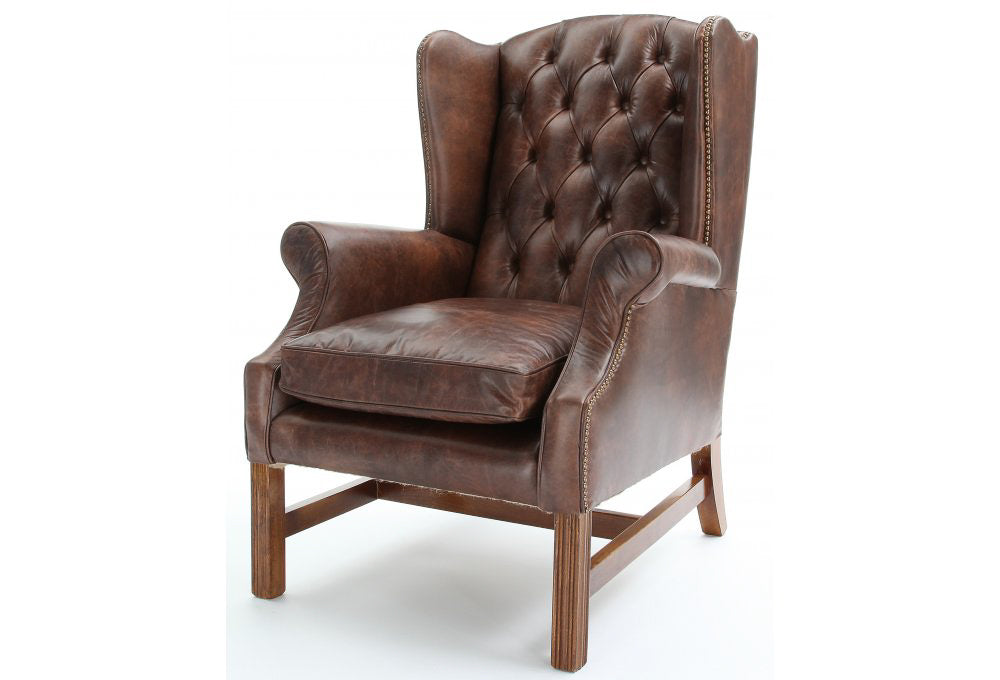 Old Boot Sofas Spectator Armchair Vintage Leather Brown