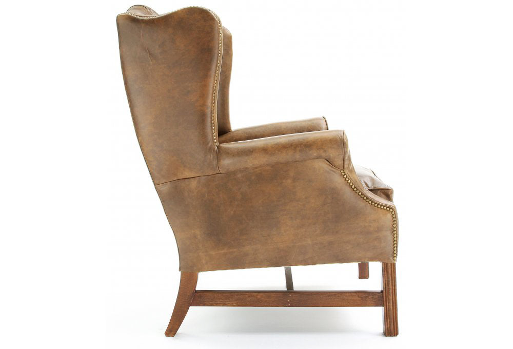 Old Boot Sofas Spectator Armchair in Vintage Leather Tan
