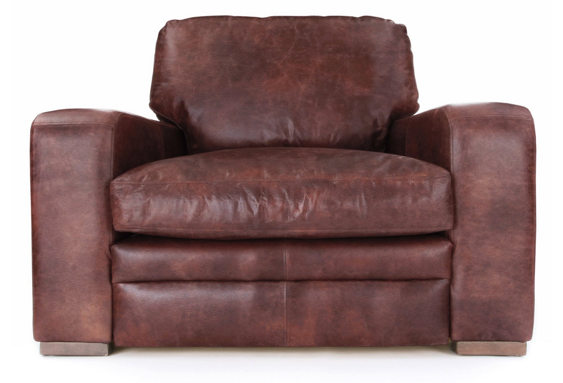 Old Boot Sofas Urbanite Armchair Hobnail Leather Conker
