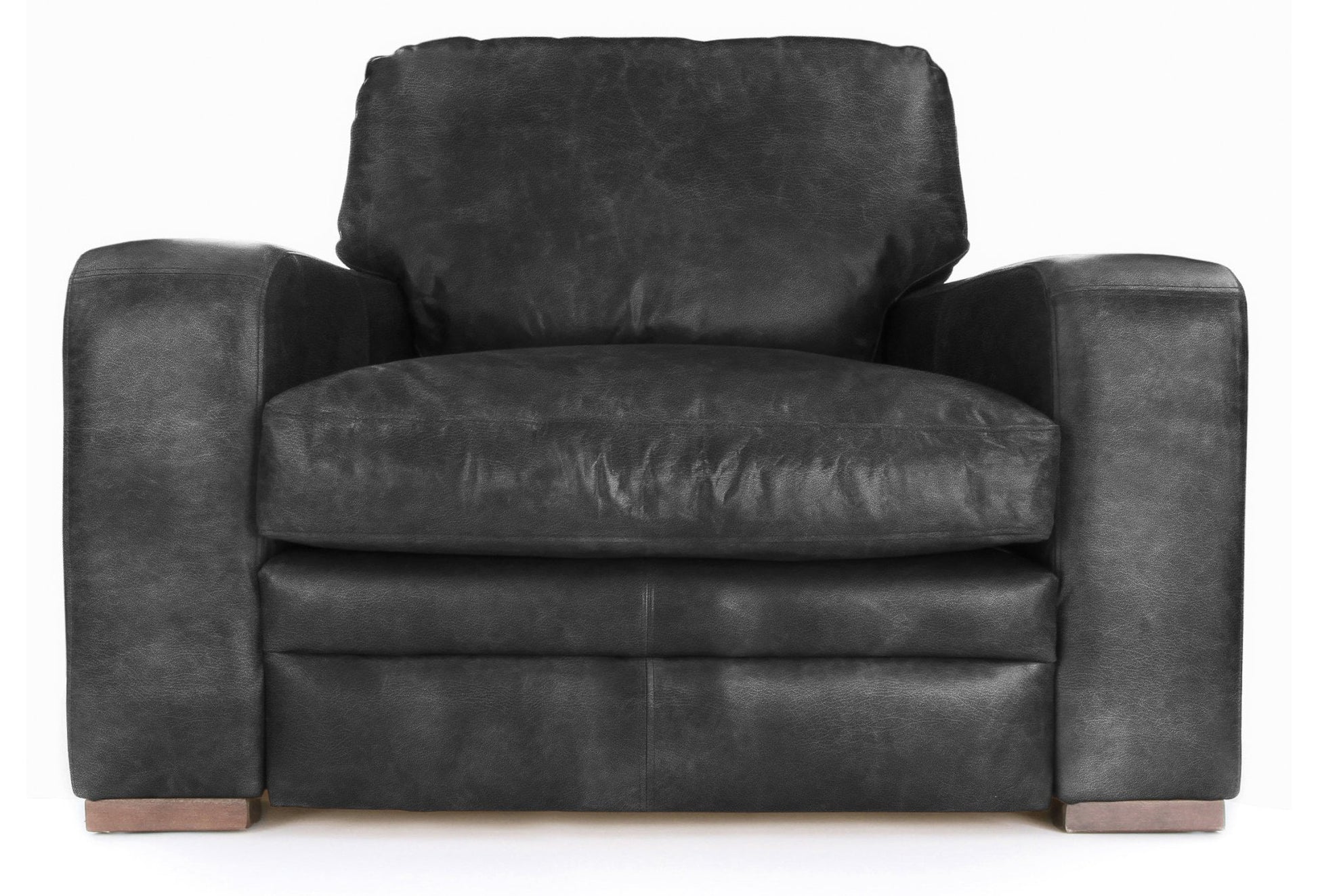 Old Boot Sofas Urbanite Armchair Hobnail Leather Graphite