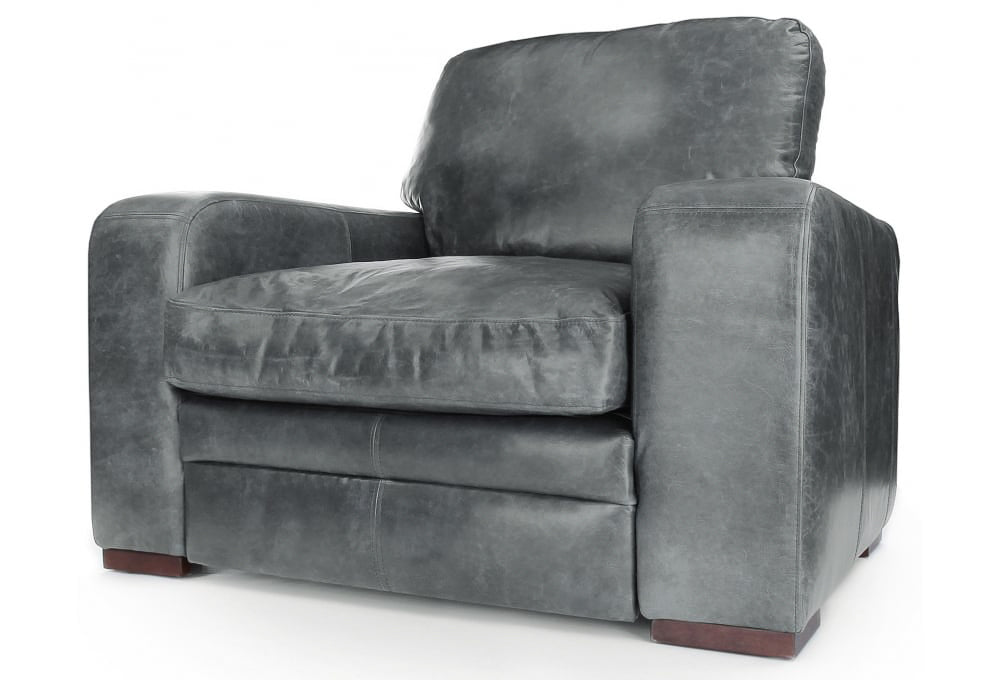 Old Boot Sofas Urbanite Armchair Vintage Leather Grey
